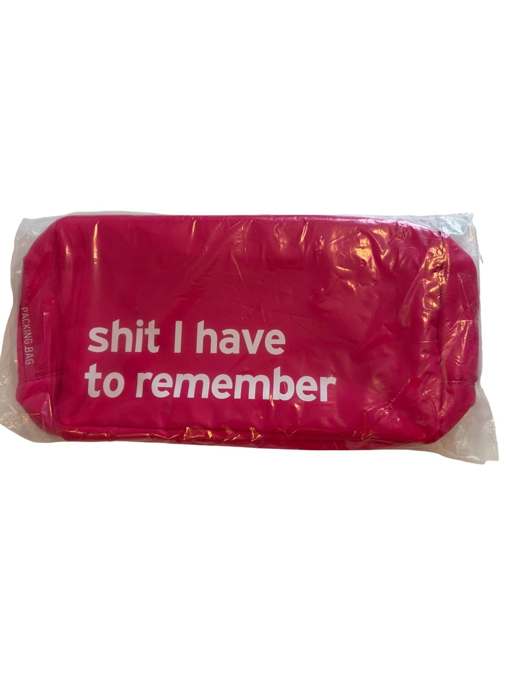 Airportag *New* Packing Bag “Shit I Have To Remember” Pink
